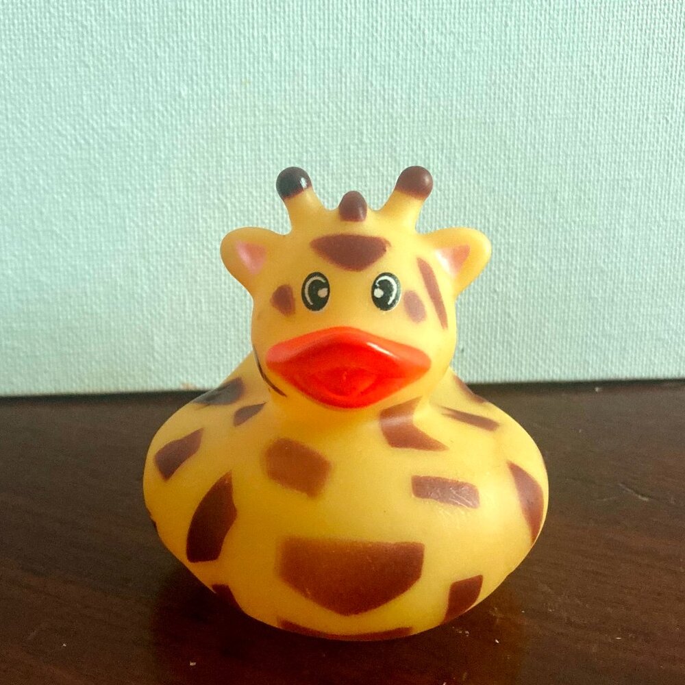 Rinco Rubber Toy Giraffe Duck 2.5" for Fun or Jeeps